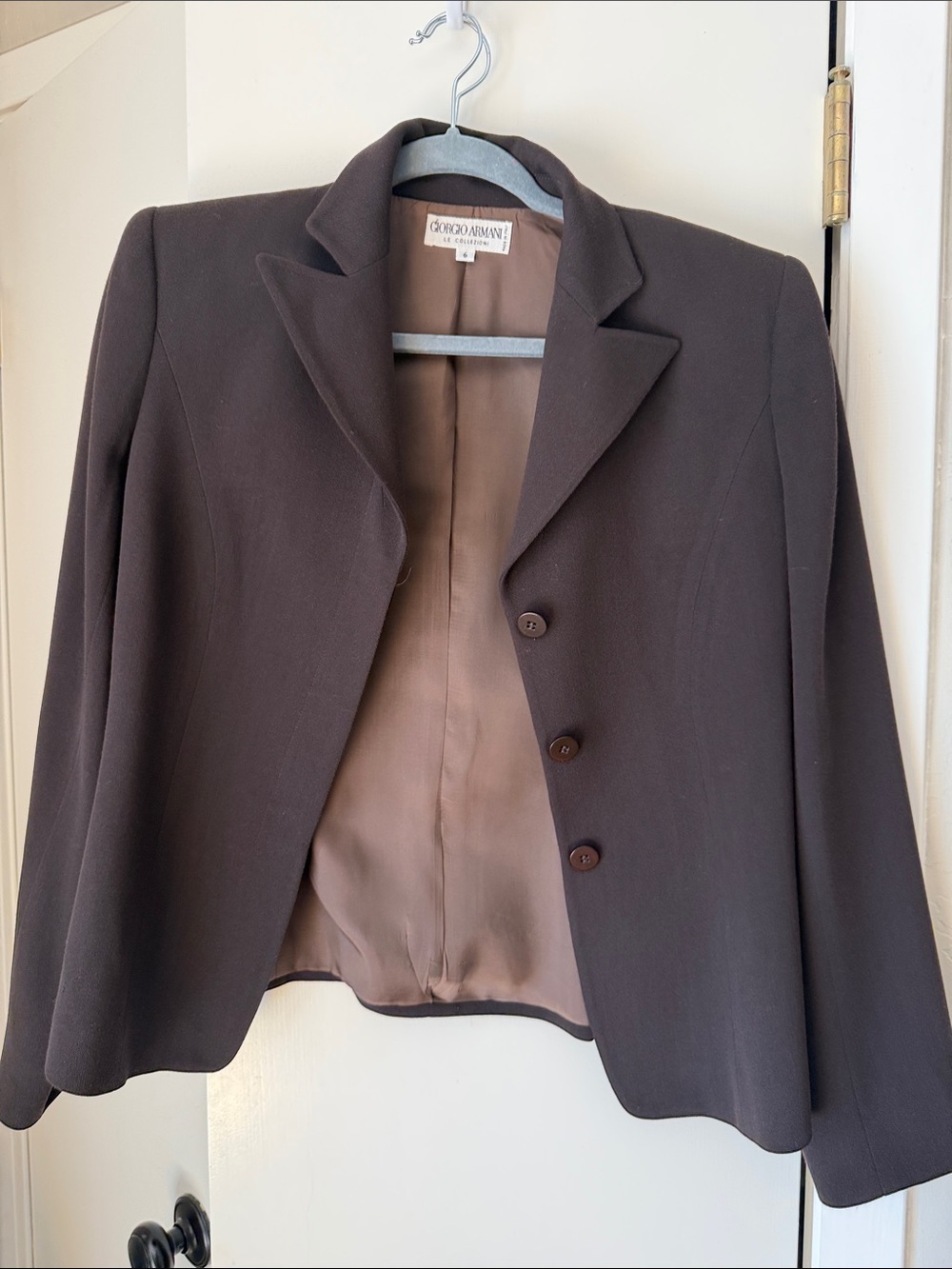 Vintage 2000’s Giorgio Armani Dark Brown Women's Tailored Blazer size 6, y2k